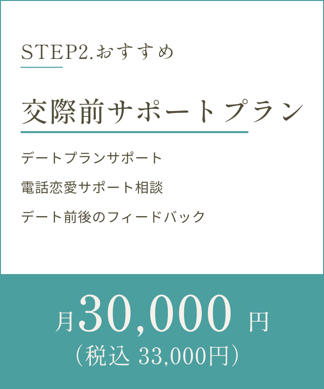 交際後サポートプラン月30000円